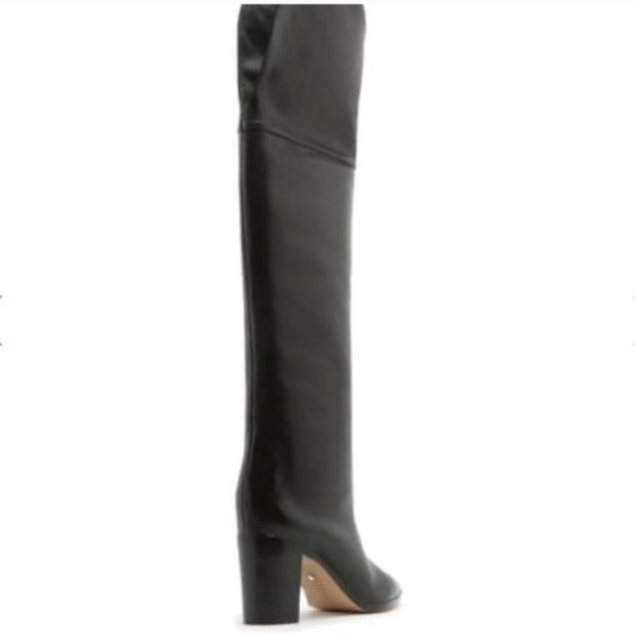 NWT Schutz Black Leather Over the Knee Anaisha Boots Size 5 $340 - Picture 2 of 8
